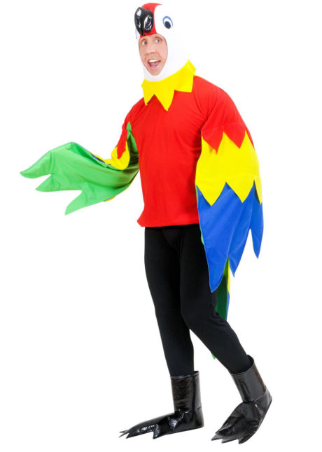 déguisement de perroquet, costume perroquet adulte, déguisement perroquet homme, déguisement oiseau homme, costume animal, déguisement animal homme, Déguisement de Perroquet, Combinaison