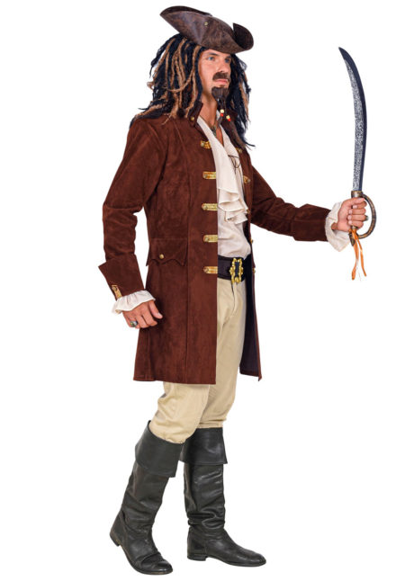 déguisement de pirate homme, déguisement pirate adulte, déguisement pirate, costume pirate homme, Déguisement de Pirate, Veste Longue Suédine