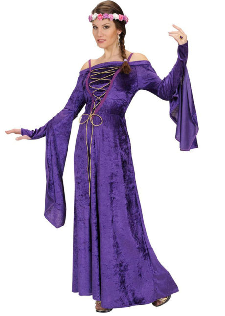 déguisement princesse médiévale, déguisement médiéval femme, robe médiévale, Déguisement de Princesse Médiévale, Fair Maiden Violet