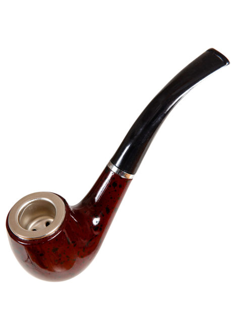 pipe déguisement, accessoire déguisement pipe, accessoire fausse pipe, pipe de déguisement, accessoire détective déguisement, fausse pipe, Pipe Imitation Bois Laqué