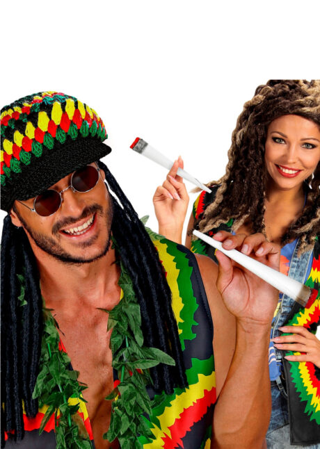 faux joint, faux pétard, faux bédo, accessoire rasta déguisement, Faux Joint de Jamaïcain