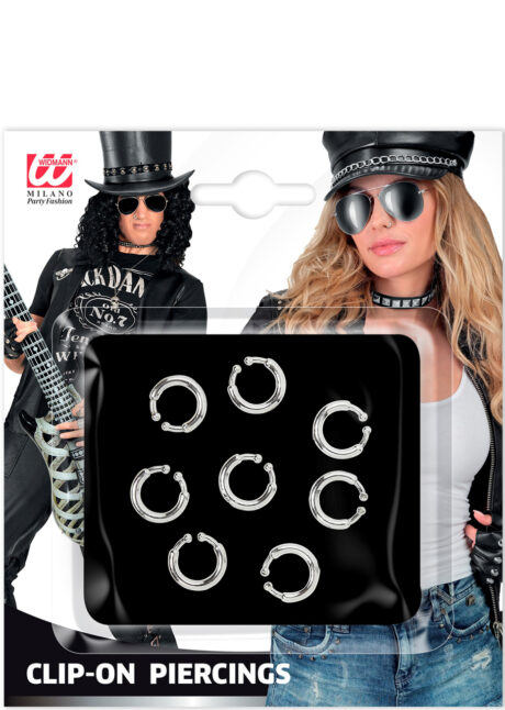 piercings, faux piercings, accessoire punk, Faux Piercings, 8 Clips