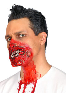 faux sang, dents de vampire, tube de faux sang