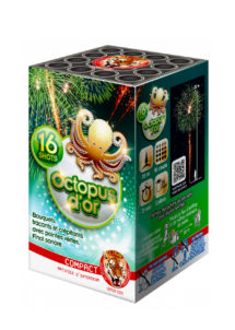 feux octopus d'or, feux d'artifice automatiques, achat feux d'artifice paris, feux d'artifices compacts, feux d'artifices pyragric, Feux d’Artifices, Compacts, Octopus d’Or