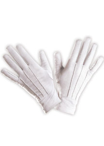 gants blancs, gants courts blancs, accessoire gants déguisement, gants déguisements, gants blancs, gants homme déguisement, gants de père noel déguisement, Gants Courts, Blancs