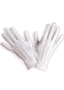 gants blancs, gants courts blancs, accessoire gants déguisement, gants déguisements, gants blancs, gants homme déguisement, gants de père noel déguisement