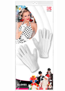 gants blancs, gants courts blancs, accessoire gants déguisement, gants déguisements, gants blancs, gants homme déguisement, gants de père noel déguisement