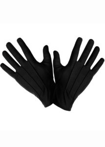 gants noirs, gants courts noirs, gants homme déguisement, accessoires gants déguisement, gants de déguisement, gants années 20 homme déguisement