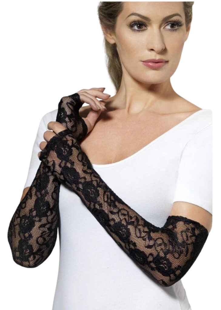 3 Paires De Gants Longs En Dentelle Noire FUIPVGI - Longueur Coude, Style Vintage, Pour Soirée