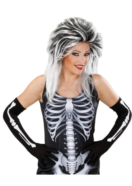 gants squelette, gants halloween, accessoire halloween, gants squelette déguisement, gants déguisement squelette, accessoire déguisement squelette, gants squelettes femme, Gants de Squelette, Longs