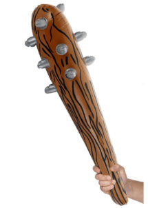 gourdin préhistorique, fausse massue, massue préhistorique, gourdin en plastique, gourdin de déguisement, arme de déguisement, accessoire préhistorique, massue gonflable