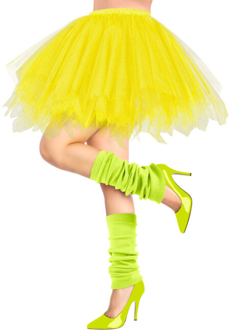 jambière jaunes, jambières fluo, jambières années 80, Jambières Années 80, Guêtres Jaune Fluo