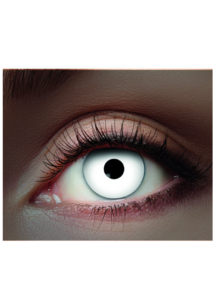 lentilles blanches lumière noire, lentilles blanches fluo, lentilles blanches uv