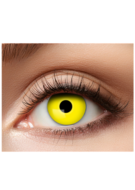 lentilles jaunes, lentilles jaunes halloween, Lentilles Jaunes Opaques, Corbeau