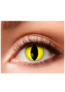lentilles jaunes oeil de chat, lentilles jaunes