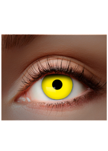 lentilles jaunes fluo, lentilles jaunes uv, lentilles soirée fluo