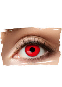 lentilles rouges, lentilles halloween rouges, lentilles diable