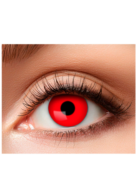 lentilles diable, lentilles rouges de diable, lentilles rouges Halloween, Lentilles Rouges de Diable – Rouge Uniforme