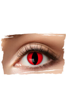 lentilles oeil de chat, lentilles rouges, lentilles yeux de chat