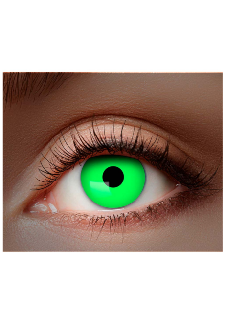 lentilles verts fluo, lentilles vert fluo, lentilles vertes lumière noire, Lentilles Vertes Fluo UV