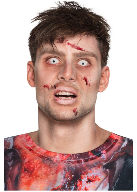 lentilles blanches zombie, lentilles blanches Halloween, Lentilles Blanches Zombie