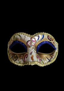 masque vénitien, loup vénitien, masque carnaval de Venise, masque paillettes, Masque Loup Vénitien, Dolce Or Paillettes Bleues