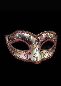 masque vénitien, loup vénitien, masque carnaval de Venise, masque paillettes, Masque Loup Vénitien, Dolce Paillettes Rose Gold