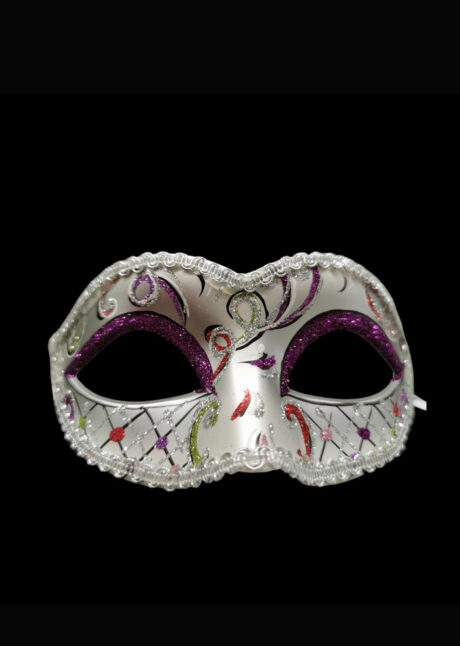masque vénitien, loup vénitien, masque carnaval de Venise, masque paillettes, Venezia Dolce Argent Paillettes Violettes, Vénitien Fait Main