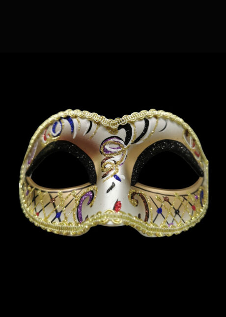 masque vénitien, loup vénitien, masque carnaval de Venise, masque paillettes, Venezia Dolce Or Paillettes Noires, Vénitien Fait Main