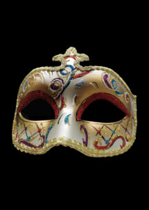 masque vénitien, loup vénitien, masque carnaval de Venise, masque paillettes, Masque Loup Vénitien, Dolce Pointe, Rouge et Or
