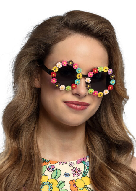 lunettes fleurs, lunettes hippies, lunettes déguisements, Lunettes Fleurs, Party Céleste