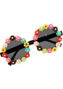 lunettes fleurs, lunettes hippies, lunettes déguisements, Lunettes Fleurs, Party Céleste