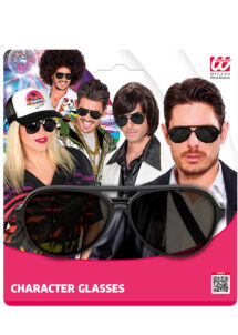 lunettes noires déguisement, lunettes années 80, lunettes police