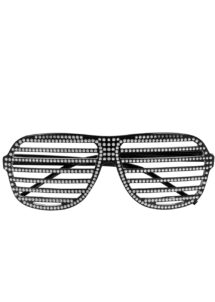 lunettes stores, lunettes strass, lunettes rap hip hop, Lunettes Party Stores Noirs avec Strass