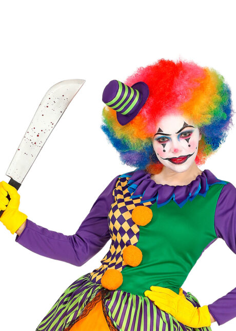 fausse machette, machette en plastique, faux couteau, machette factice, arme factice, fausses armes, faux couteau de déguisement, armes de déguisements, fausses armes, couteau en plastique, fausse machette, fausse arme halloween, Couteau Machette, Eclaboussé de Sang