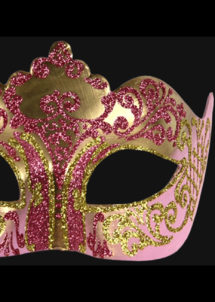 masque vénitien, loup vénitien, masque carnaval de venise, masque vénitien fait à la main, Vénitien, Stella, Rose et Or