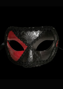 masque vénitien, masque carnaval de Venise, loup vénitien, masque vénitien, masque carnaval de venise, Masque Loup Vénitien, Broccato Rouge et Noir