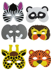 masque animal bébé, masques animaux enfant, Masque Animaux de la Jungle, Mousse EVA