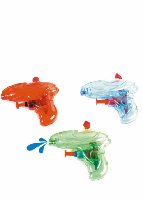 MINI PISTOLET A EAU 9 CM, pistolet à eau, jouets pinata, Mini Pistolet à Eau Translucide – 9 cm, Jouet à Pinata pour Anniversaire