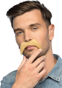 moustache blonde, fausse moustache, moustache déguisement, Moustache Blonde, Forme Tombante