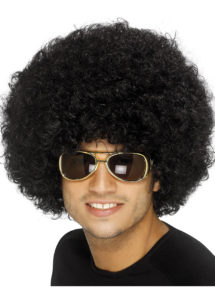 perruque disco, perruque afro noire, perruque disco homme, Perruque Afro Funky 80, Noire