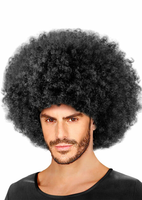 perruque disco, perruque afro noire, perruque disco homme, Perruque Afro Jimmy, Noire