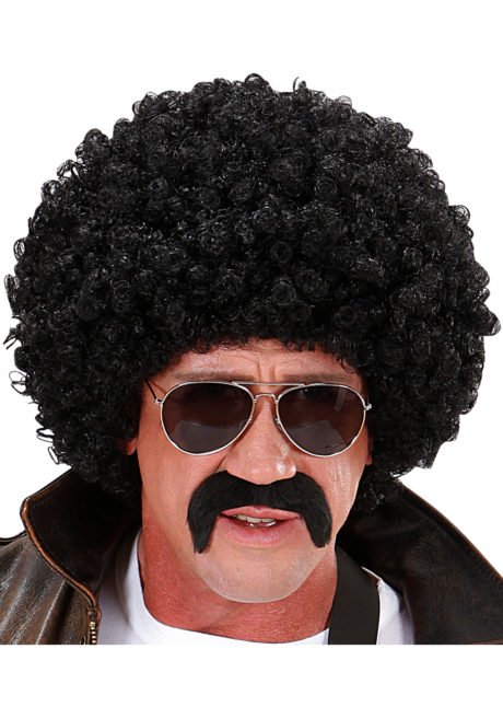 perruque disco, perruque afro noire, perruque disco homme, Perruque Afro, Disco, Agent Secret, Noire
