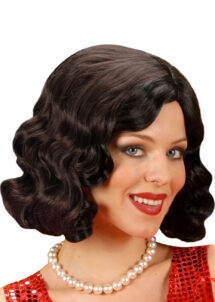 perruque noire, perruque femme, perruque cabaret, perruque années 30, Perruque Années 20 Gatsby, Noire