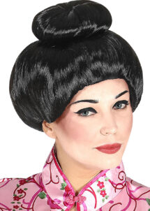 perruque geisha, perruque femme, perruque asiatique, Perruque de Geisha, Noire