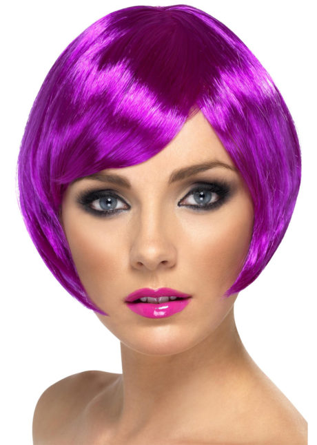 perruque violette, perruque femme violette, perruque femme courte, Perruque Babe, Carré Court Violet