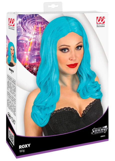perruque bleue longue femme, perruque femme bleue, perruque qualité, Perruque Roxy, Bleu Turquoise, Qualité Supérieure