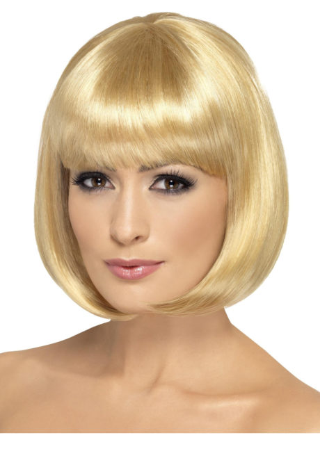 perruque blonde, perruque carré blond femme, perruque femme blonde, Perruque Partyrama, Carré Blond