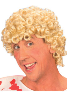 perruque cupidon, perruque ange homme, perruque blonde homme, perruque frisée homme