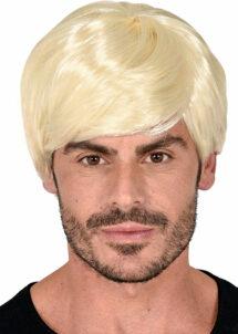 perruque courte homme, perruque blonde homme, perruque blonde courte